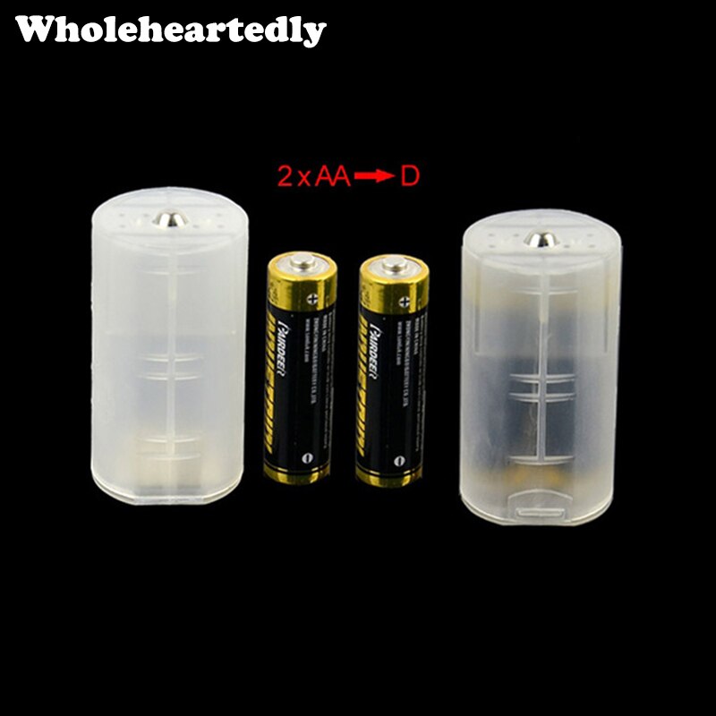 2 AA naar D Formaat Batterij Houder Case Conversie Batterij Doos Adapter Converter Switcher Voor 2AA naar D Batterijen in parallel