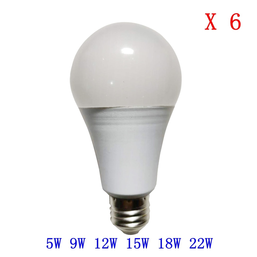 6Pcs Led Lamp Verlichting AC-220V E27 5W 9W 12W 15W 18W 22W Licht lamp Lampada Led Lamp SMD2835 Beste Prijs