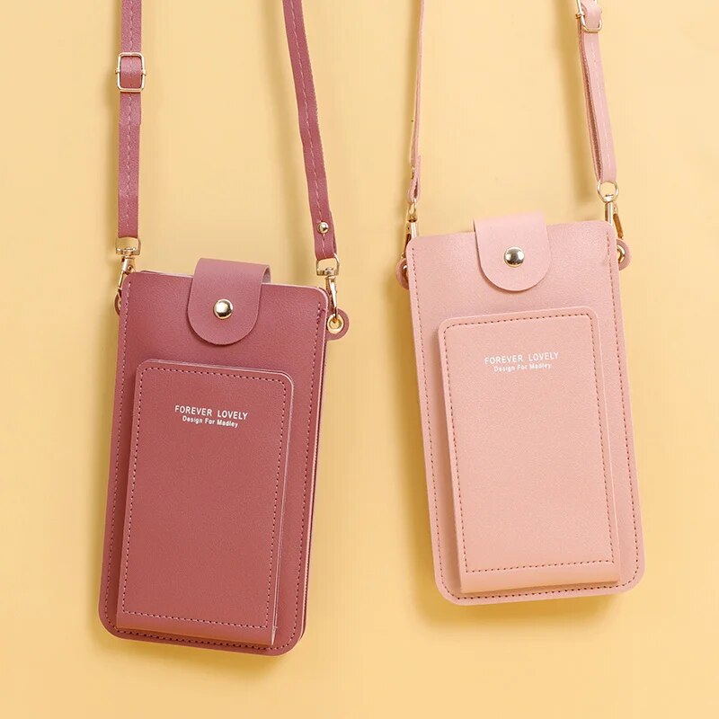 Damestassen Zachte Lederen Portefeuilles Touchscreen Mobiele Telefoon Portemonnee Crossbody Schouderriem Handtas Voor Dames Goedkope Damestassen