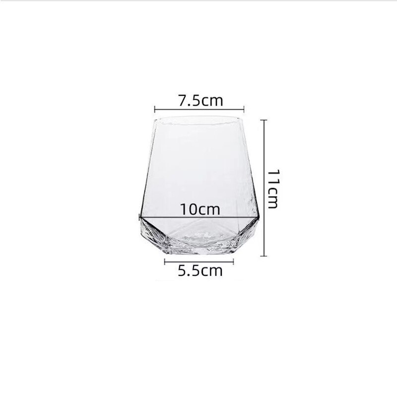 Verre à vin rouge de luxe léger en forme de diamant, gobelet sans plomb, verre à Champagne, verre à whisky: 3