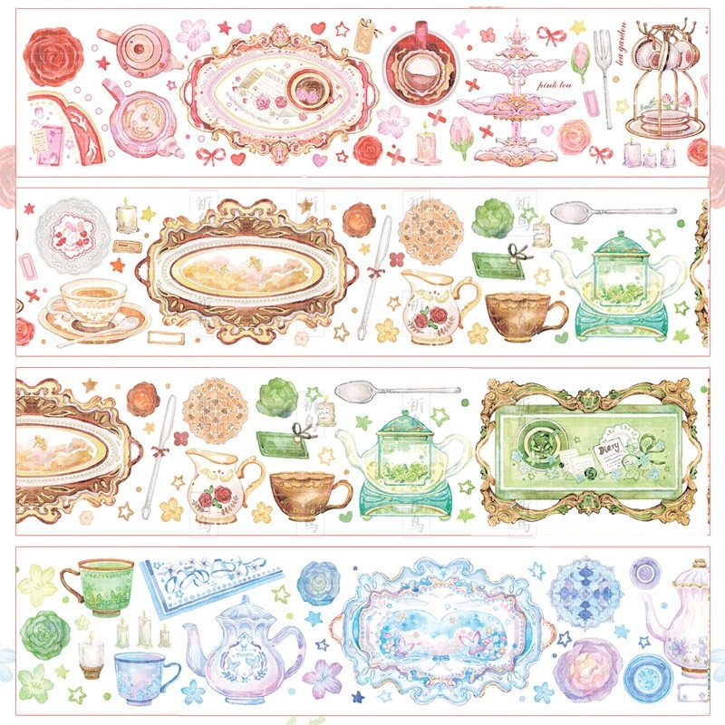 1 Loop 100Cm Zomer Bloemen Washi Tape Sample Afternoon Thee Huisdier Dagboek Speciale Olie Bloem Collage
