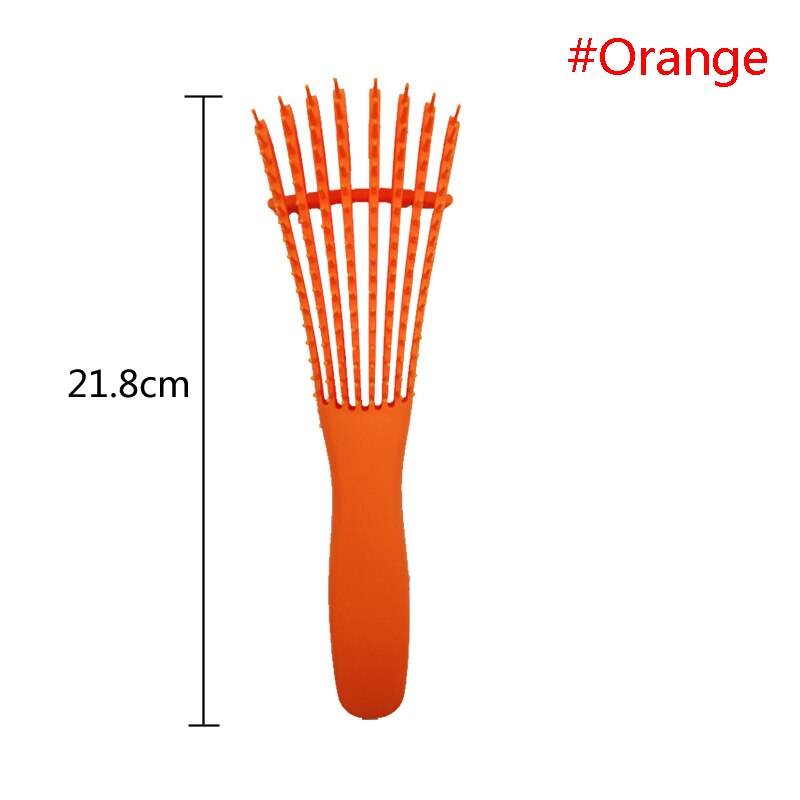Scalp Detangling Massage Brush For Women Afro Natural Hair African 4C Kinky Curly Long Wavy Hair Scrub Styling Tool: 1pc Normal Orange