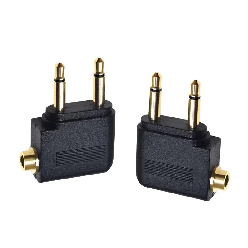 2/4/8 pièces 2x3.5mm prise à 3.5mm Jack compagnie aérienne Mono adaptateur Audio pour avion voyage casque casque écouteur