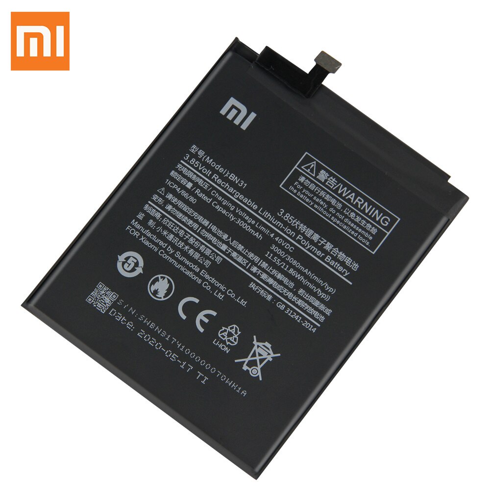 Xiao Mi Original Ersatz Batterie BN31 BN20 BM49 BM4E Für Xiaomi Mi 5X Mi5X A1 Redmi Hinweis 5A Mi 5C mi Max Mi Pocophone F1