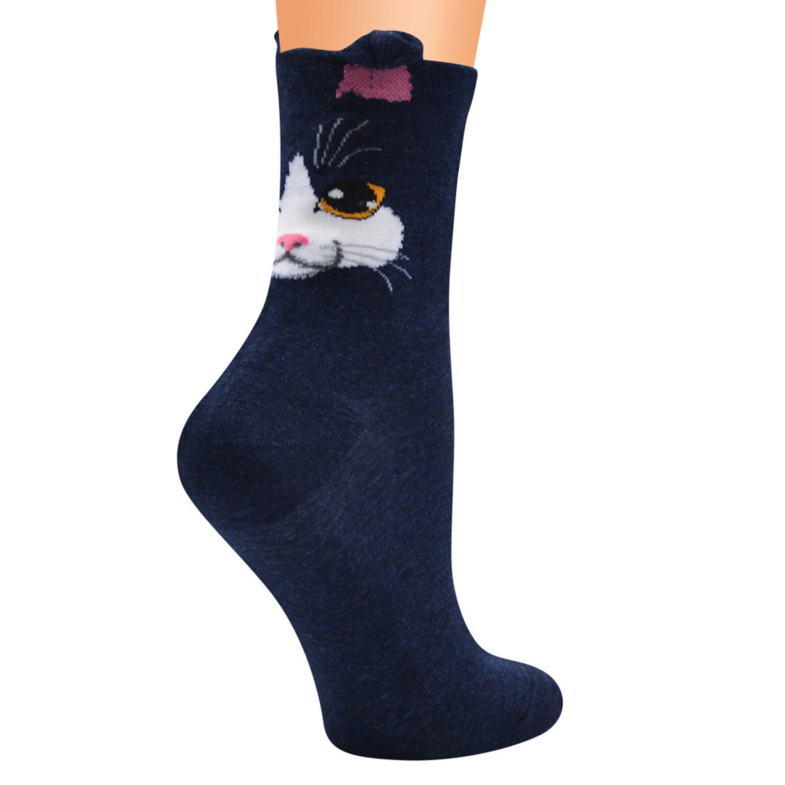 The носки woman socks daily Casual Animal Print Cotton Pattern Lady Socks Tube Comfortable Socks носки 1pcs: D