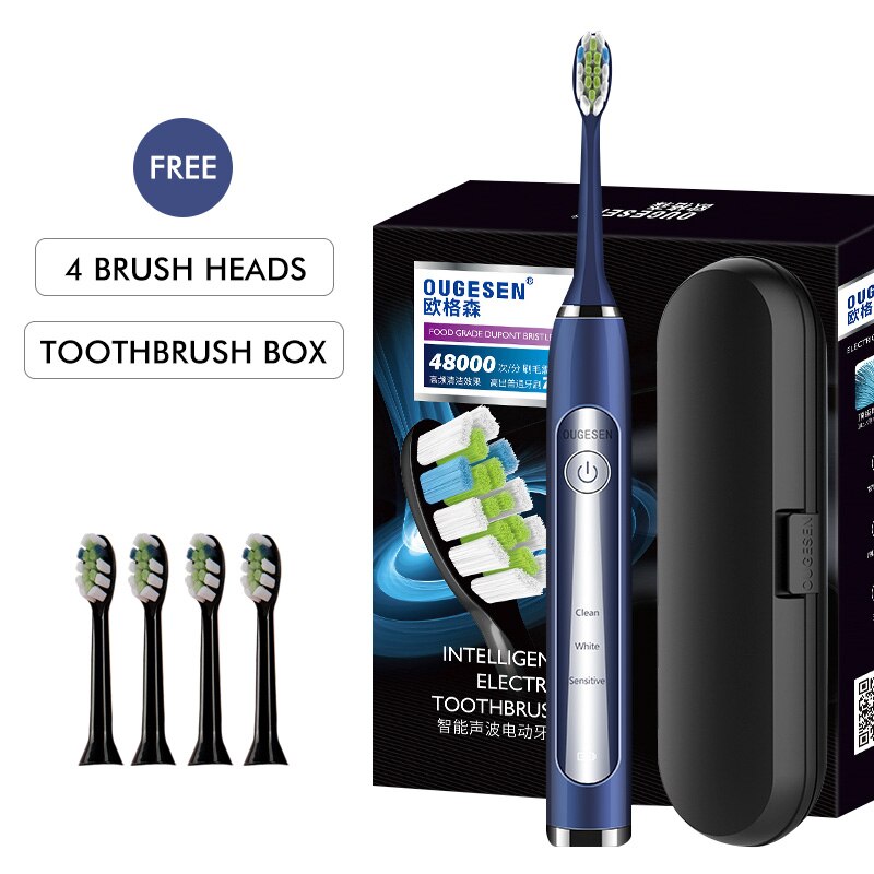 OUGESEN Electric Sonic Toothbrush OGS-9600 Wireless Induction Rechargeable Adult Waterproof Electronic Toothbrush 4 Replacement: OGS-9600-2
