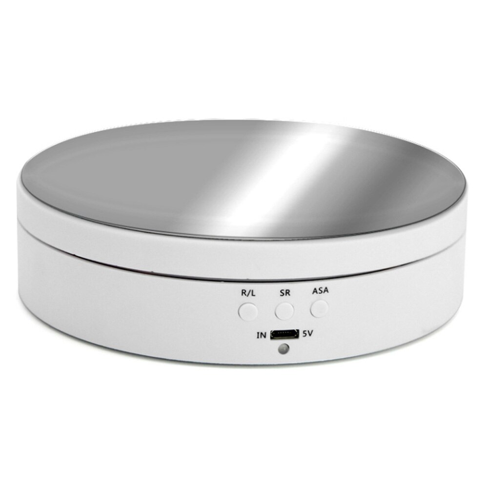 Base de exhibición de productos, plato giratorio eléctrico de 360 grados para fotografía, plataforma giratoria automática, perfecta: White