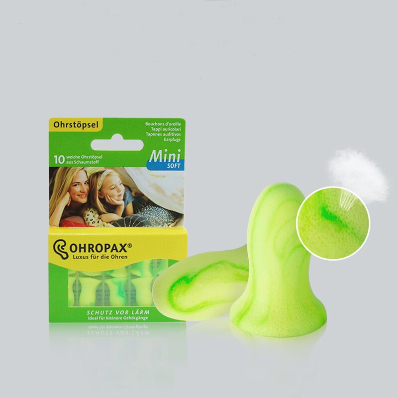 Ohropax Mini Soft Earplugs Washable Foam Ear Plugs Sleeping Noise Reduction Earplugs for Children&amp;Women Good Sleep Helper