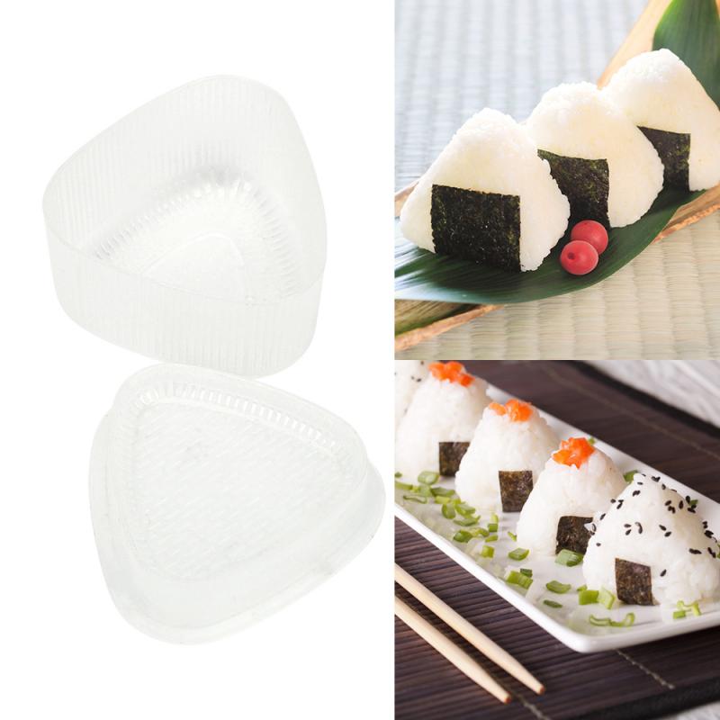 2 pièces bricolage triangulaire Sushi moule japonais Onigiri riz boule alimentaire presse Sushi fabricant moule Sushi nourriture cuisine Kit Bento outils TXTB1