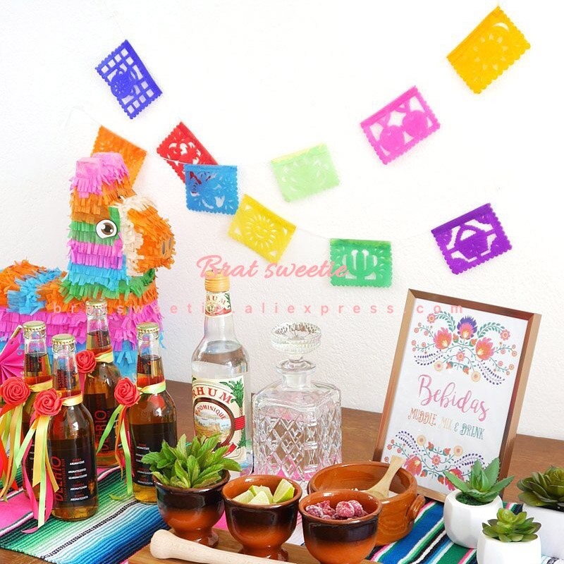 Guirlande bandérole de fête mexicaine | Décorations de mariage pour fête sur le thème du mexique de la journée des morts, fournitures de fête de Mayo