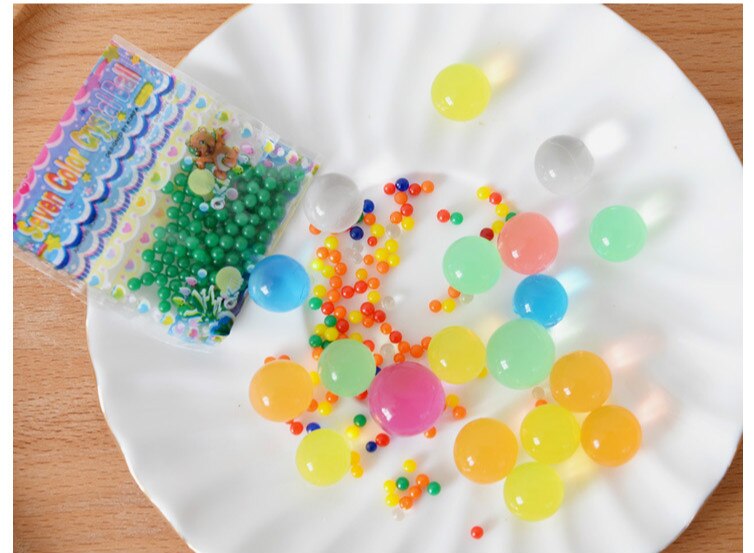 7 poser/parti sunde ikke-giftige hydroponiske blomster vandperler hav baby krystal jord akvarie dekoration 7 forskellige farver