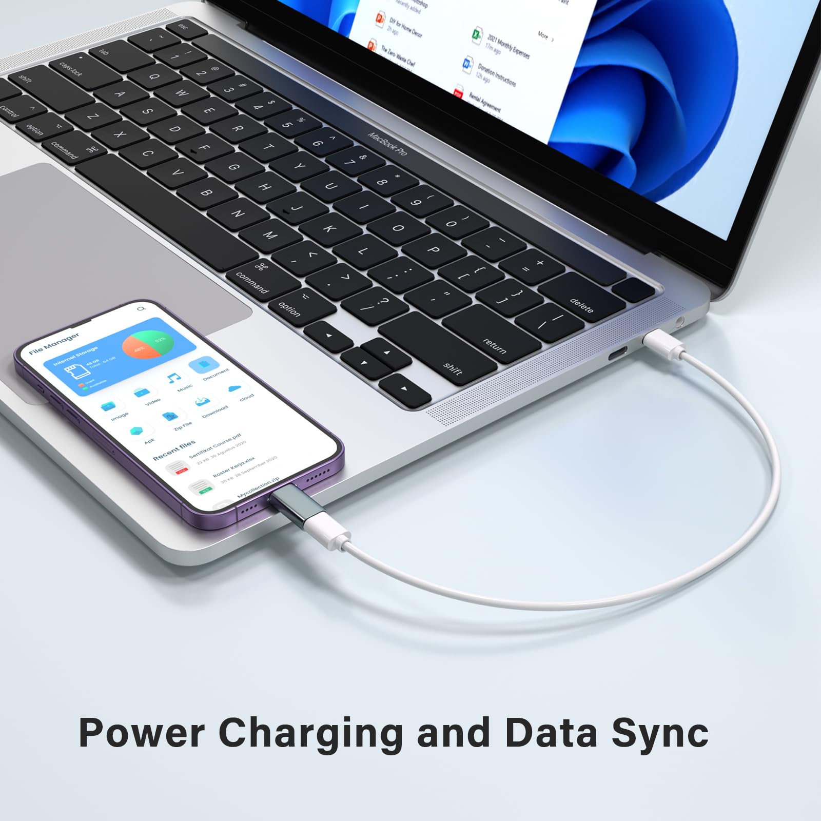 4PCS USB C to Lightning Adapter 15W Fast Charging & Data Sync Converter for iPhone iPad AirPods