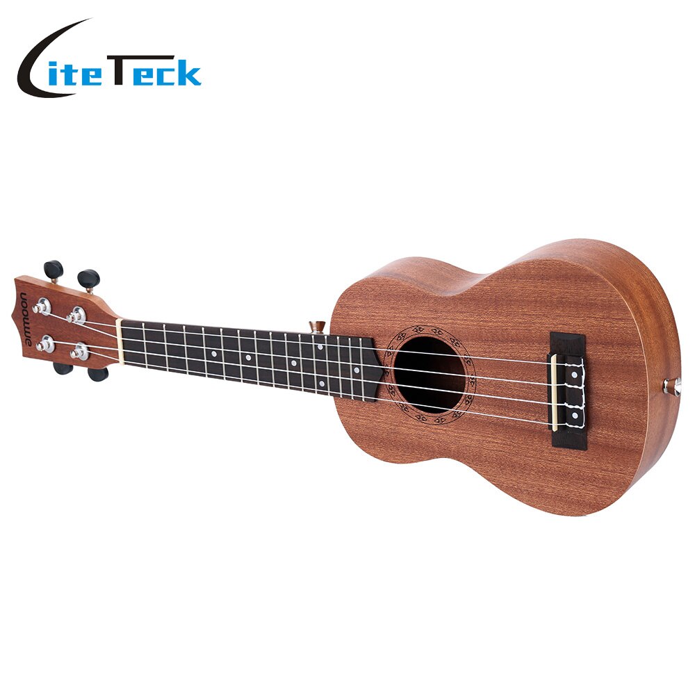 ! ammoon 21&quot; Acoustic Ukulele Sapele Ukelele 15 Fret 4 Strings Stringed Musical Instrument