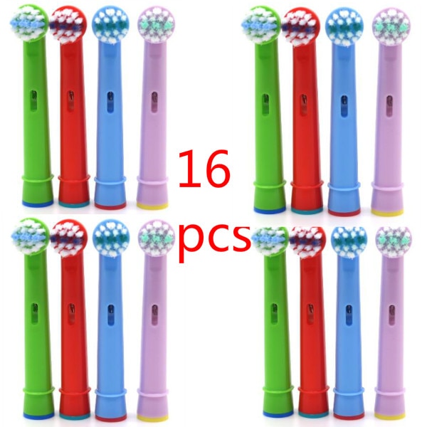 16Pcs Elektrische Vervangende Opzetborstels Voor Oral B EB-10A Kids Kind Tandenborstel Heads