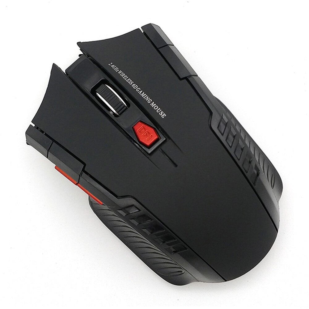 2000DPI 2.4GHz Wireless Optical Mice Gamer Wireless Mouse with USB Receiver Mause for Computer Laptop: Black