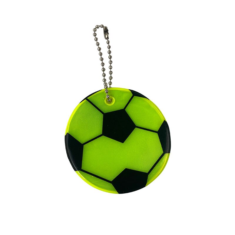 6 Cm Voetbal Sleutelhangers Reflecterende Sleutelhanger Reflector Tas Hanger Accessoires Hoge Zichtbaarheid Verkeer Zichtbaar Veiligheid: yellow
