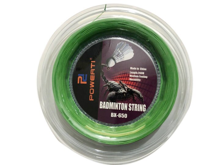 Corda per racchetta da Badminton da 2 pezzi 200M bobine da Badminton linea di allenamento per macchina da allenamento 0.72mm rete da Badminton: green