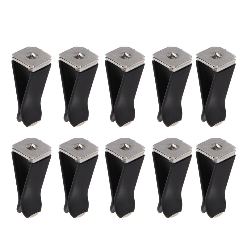 10Stck Auto Klimaanlage Auto Steckdose Parfüm Clips entlüften Clip Auto Zubehör M2ED: Schwarz