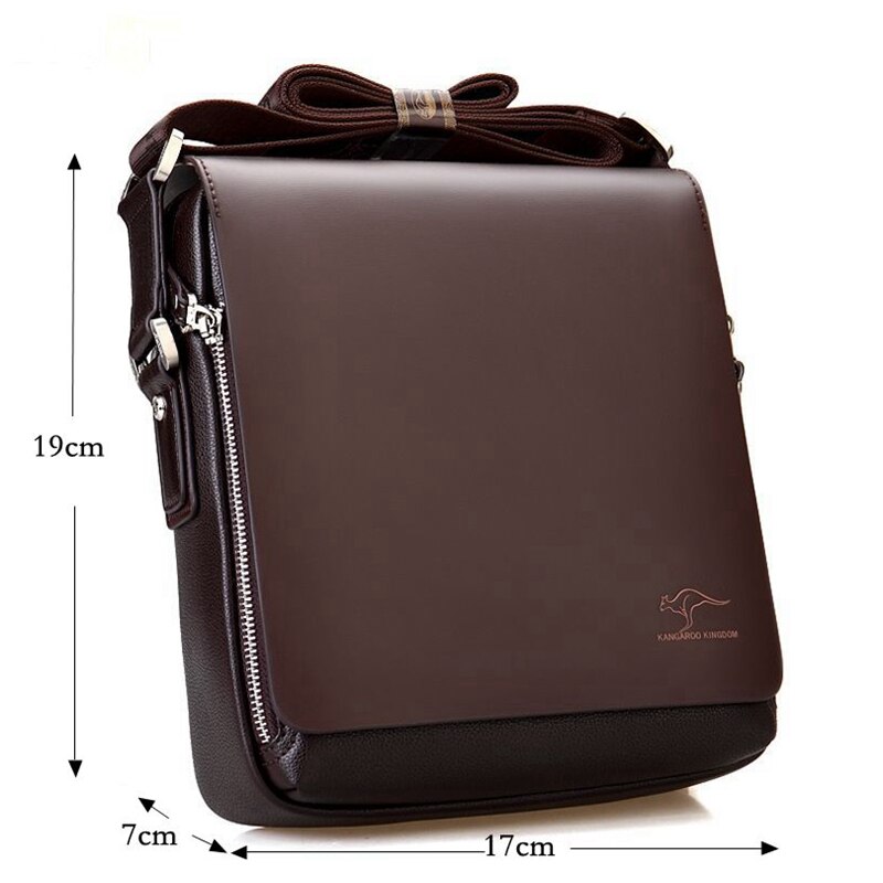 Kangaroo Handbag Casual Men's Messenger Bags Vintage Business PU Leather Shoulder Bag Male Crossbody Bag Bolsos Mujer G01