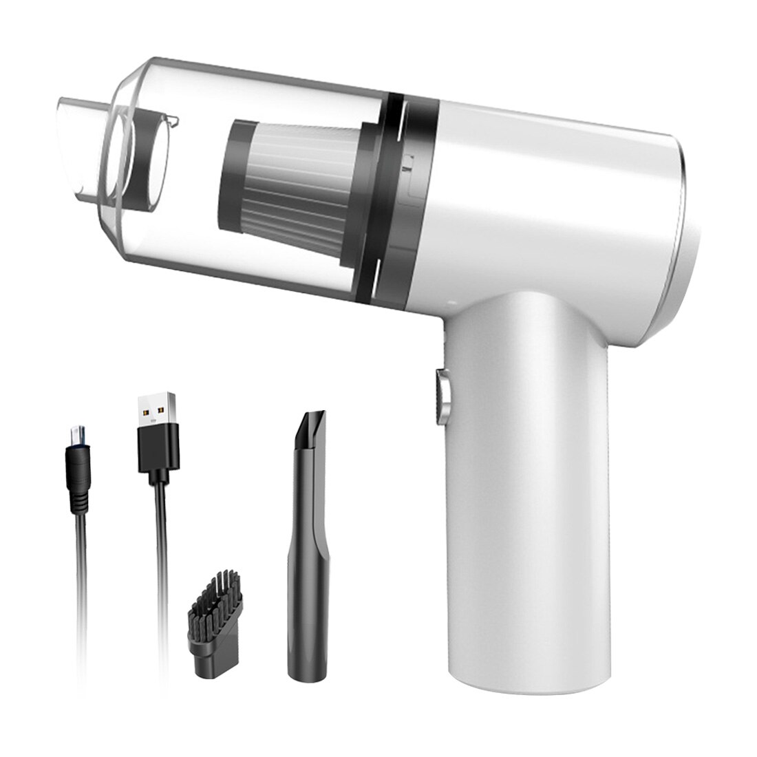 Wireless Car Vacuum Cleaner 4500pa/5000pa Handheld Portable Mini Wet/Dry Auto Vacuum Cleaner for Car Interior & Home Cleaning: wireless white