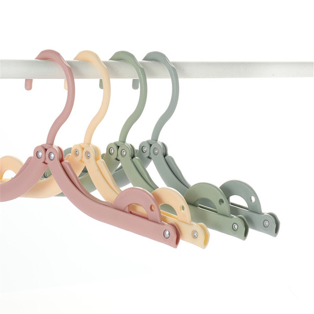 Plastic Portable Bathrooms Cloth Hanger Rack Travel Folding Hangers Clothes Drying Rack Home Storage Hangers