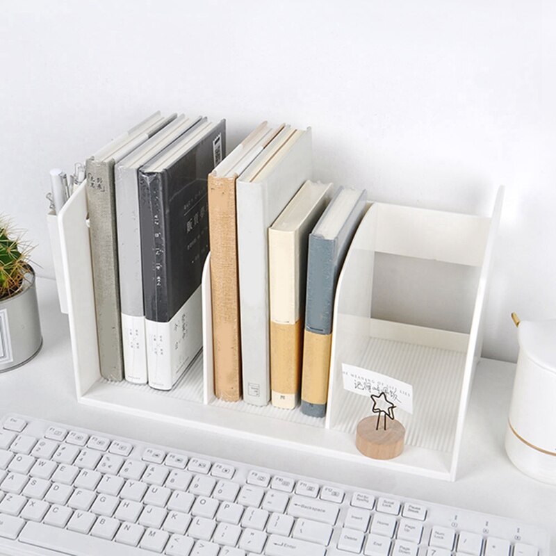 Plastic Boek Stand Houder Kantoorbenodigdheden Penhouder Bureau Boek Organizer Bestand Opbergrek