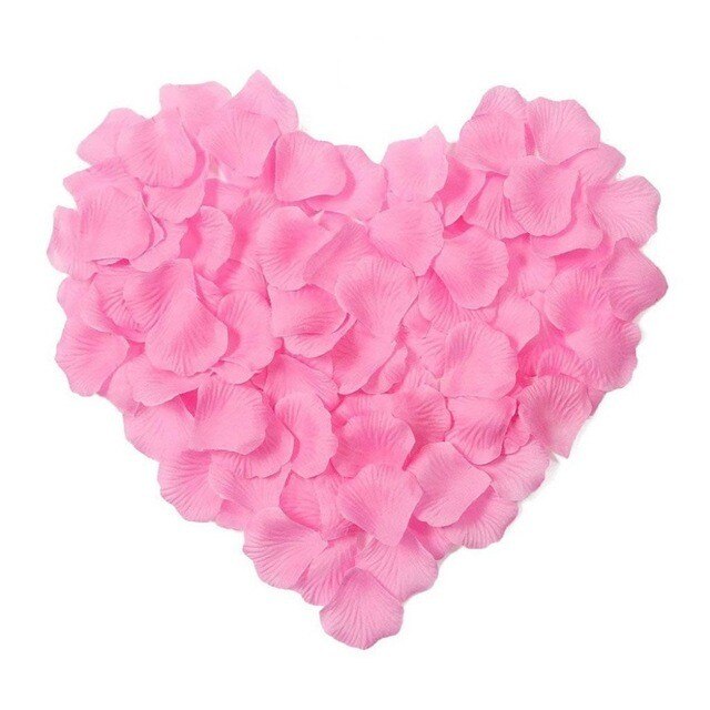 5000 stk / parti 5*5cm silke rosenblade til bryllup dekoration, romantiske kunstige rosenblade bryllup blomst rose blomst: Lyserød