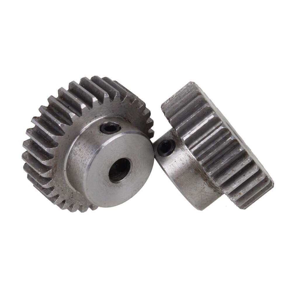 2 stks Module 1 30 Tanden 5/6/6.35/7/8/10/12/12.7/14/15/16mm Gat Diameter Motor Metalen Stalen Tandwiel