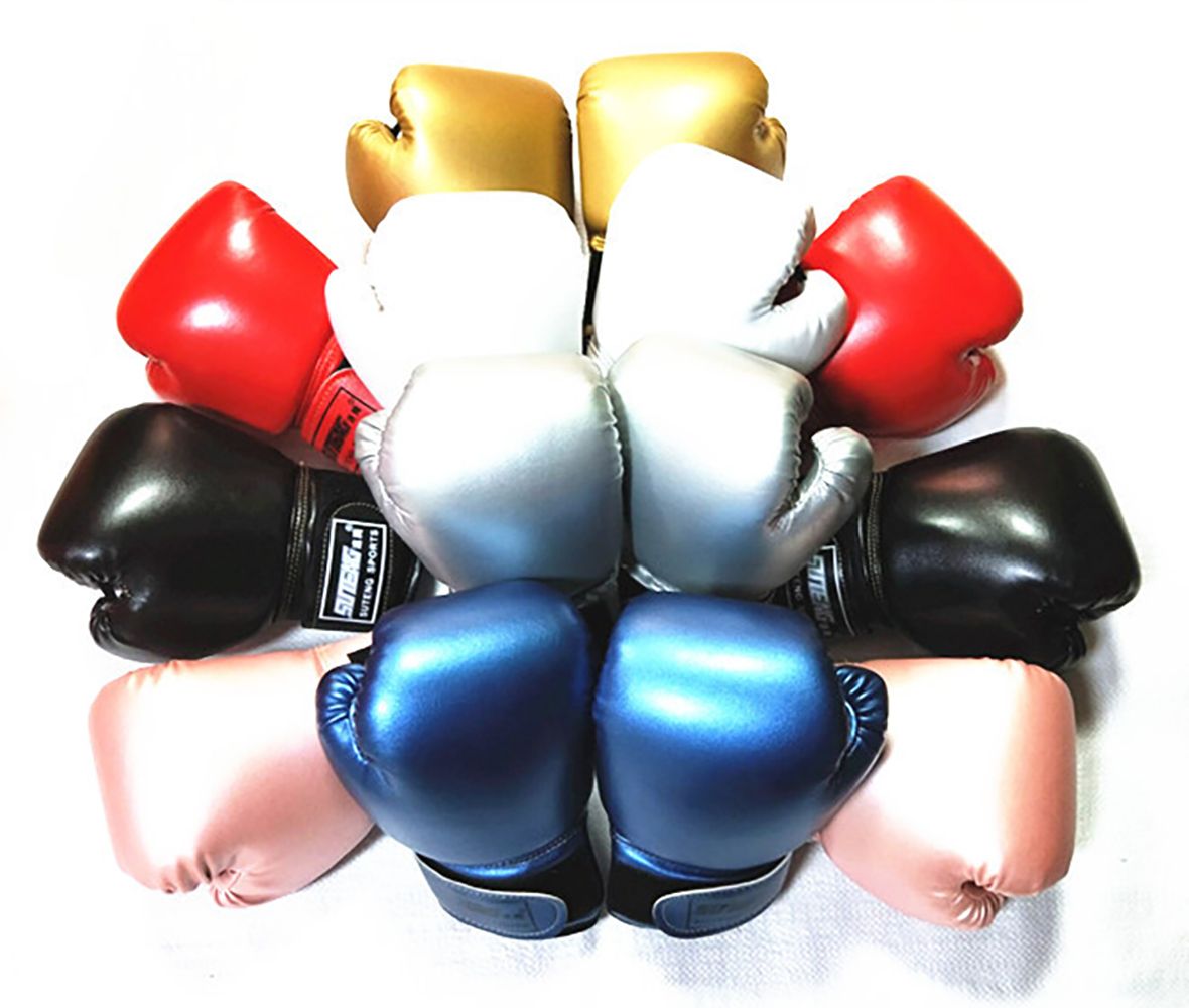 schlicht MMA Ausbildung freundlicher Kickboxen Kinder Boxen Handschuhe Stanzen Tasche PU Leder