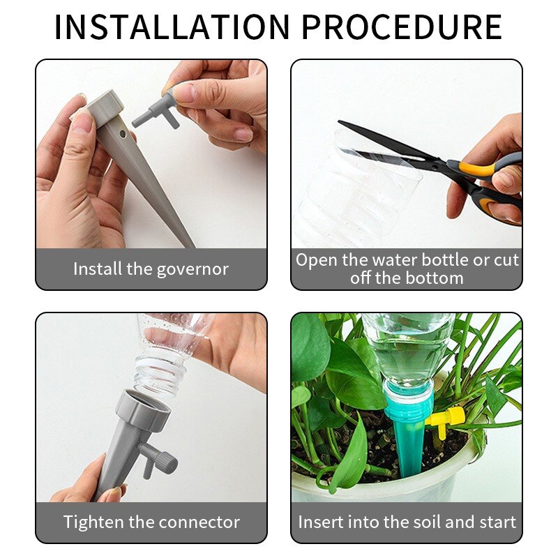 Auto Drip Irrigation Watering System Dripper Spike Kits Garden Household Plant Flower Automatic Waterer Tools