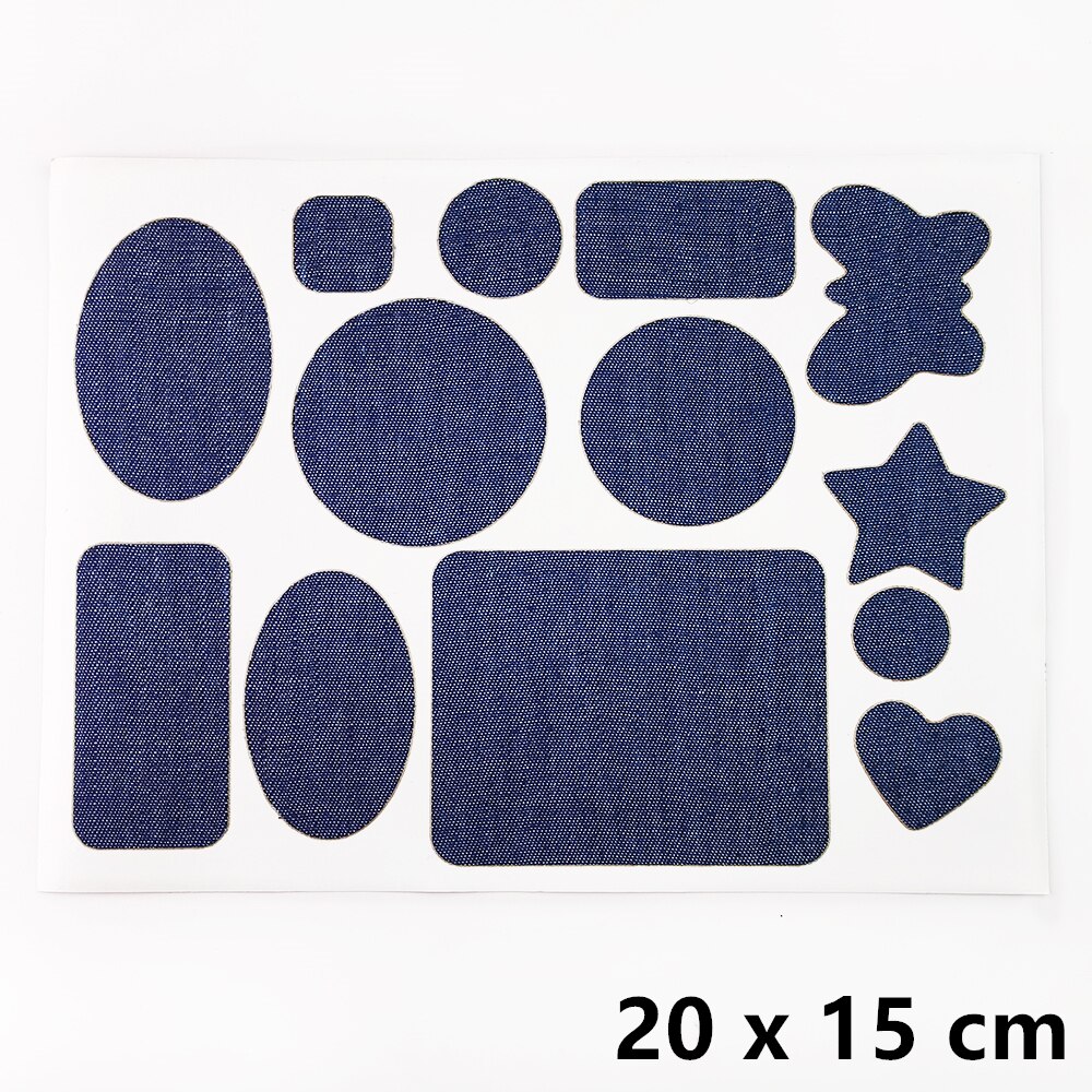 Parches de tela vaquera autoadhesivos para ropa, parches de tela vaquera para reparación de ropa, pegatinas de pantalones, apliques de insignias DIY: 15x20cm 03 baolan