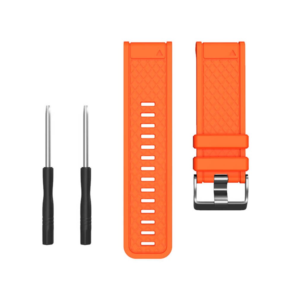 Silicone Sport Pols Band Horloge Strap Vervanging Riem Voor Garmin Fenix/Fenix 2: Oranje