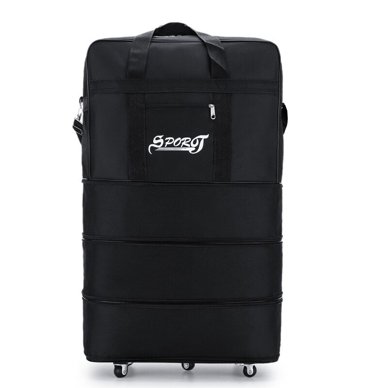 Grote Capaciteit Spinner Bagage Waterdicht Mannen Vrouwen Oxford Trolley Case Black Reistas 27 34 Inch Rolling Bagage XA544F