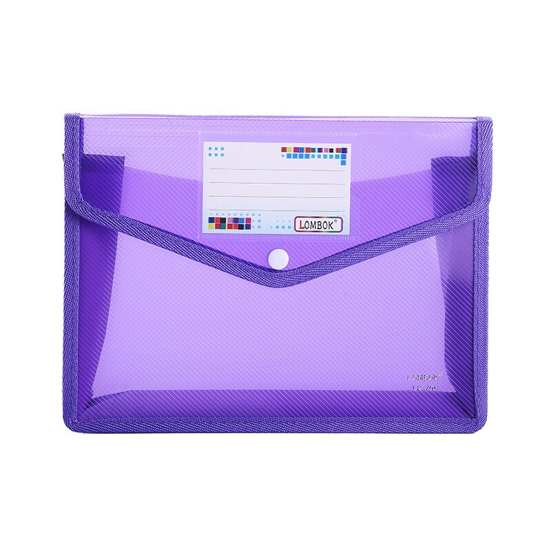 Sac de rangement de documents A4 A5 PP Transparent étanche, organisateur de fichiers tridimensionnels, pochette en papier pour le bureau et la maison: A4 purlie