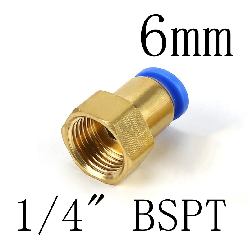 4mm 6mm 8mm 10mm 12mm putki  to 1/8 " 1/4 " 3/8 " 1/2 " bsp naaras suora yhden kosketuksen ilma pneumaattinen putkiliitos pikaliitin: Pcf 6-02