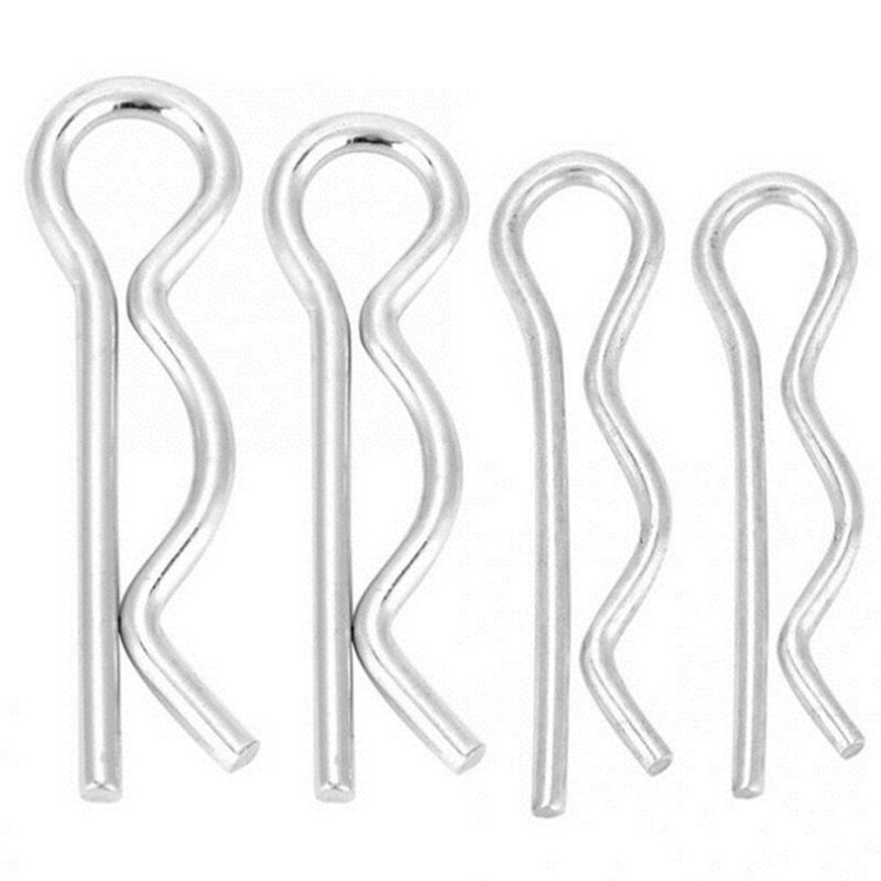 50Pcs Stainless Steel Body Clips Shell Cover Pin Bend for 1/10 RC Car Remote Control Toys Hsp Redcat Exceed Spare Parts