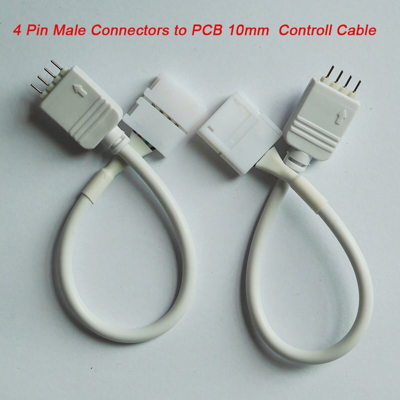 5pcs 4 Pin 5050 RGB LED Strip Male Connector Cable TO 10mm 4PIN PCB Control Cable for led strip lights tape ribbon connect: With  Needle