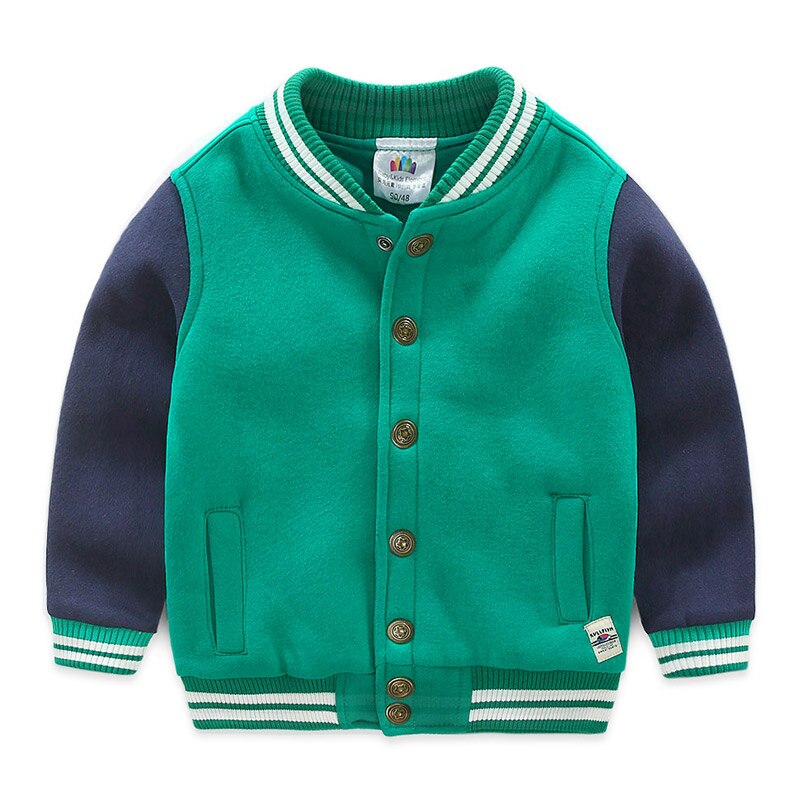 Baby Outerwear Autumn Winter 2-10 12 Years Male Children&#39;S Child Clothing Boys Fleece Thick Warm Long Sleeve Sports Jacket: 3T