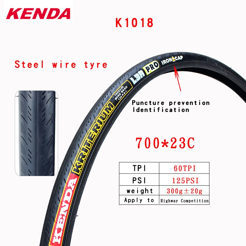 KENDA Bicycle Tire K1018 451 20*1 1/8 Puncture Prevention 700C 700*23C 25C 60TPI dead flying road vehicle Bicycle folding t: 700X23C 60TPI
