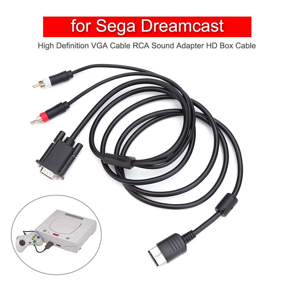 High Definition Vga Kabel Rca Sound Adapter Hd Box Kabel Voor Sega Dreamcast Vga Box Sega Dc Kabel Computer Onderdelen accessoires