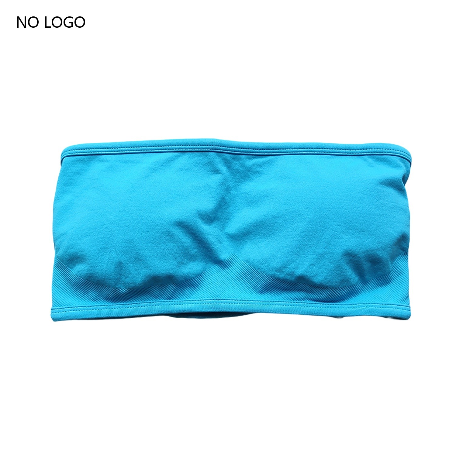 Impact Backless Bandeau Sports Bra Gym Women Top Crop Tube Seamless Bras Yoga Tops Workout Sportswear Push-up Fitness Gym Bra: M / Blue