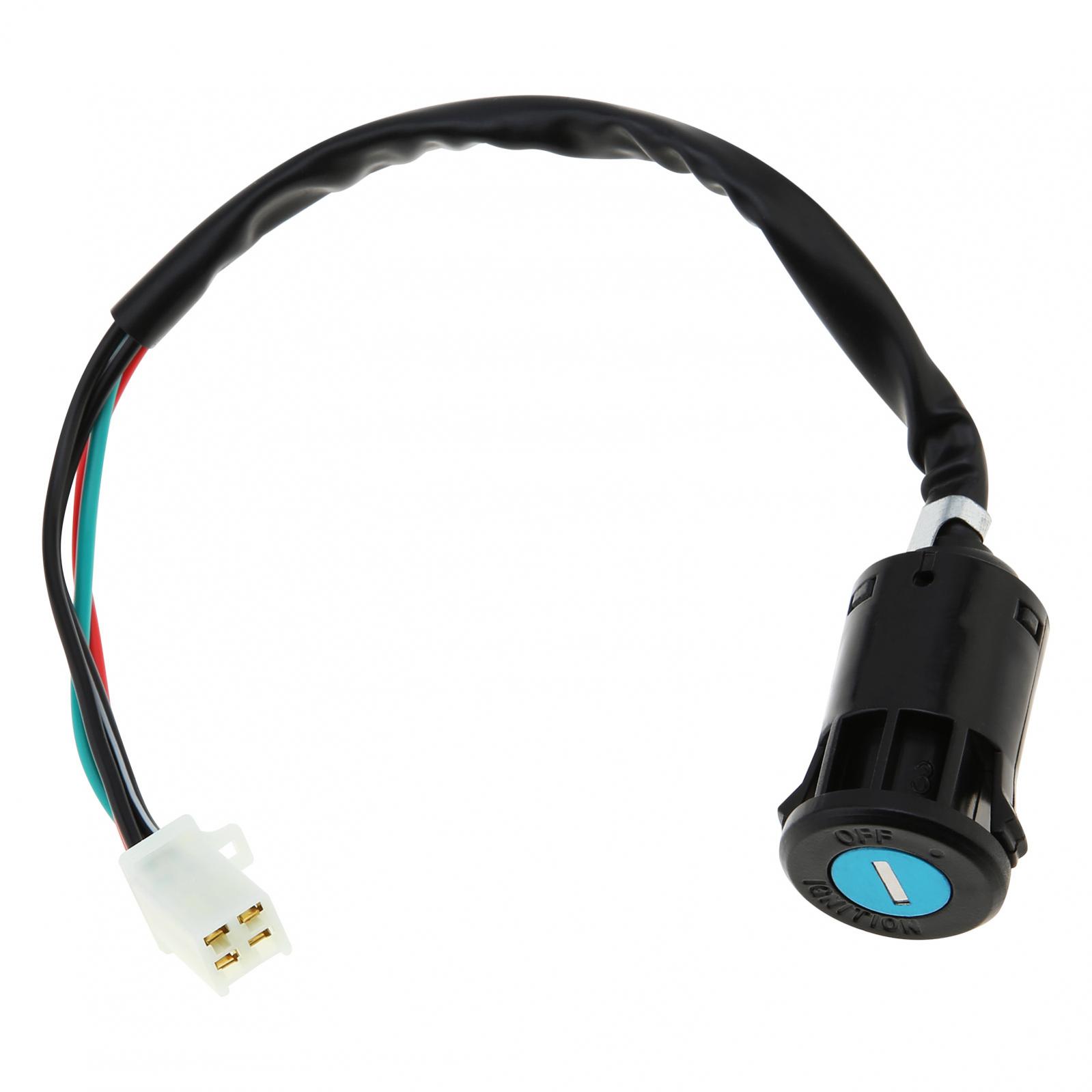 4 cables universales 2 llaves de encendido interruptor de arranque llave de cerradura de puerta accesorios de motocicleta para ATV Go Kart Scrambling motocicleta
