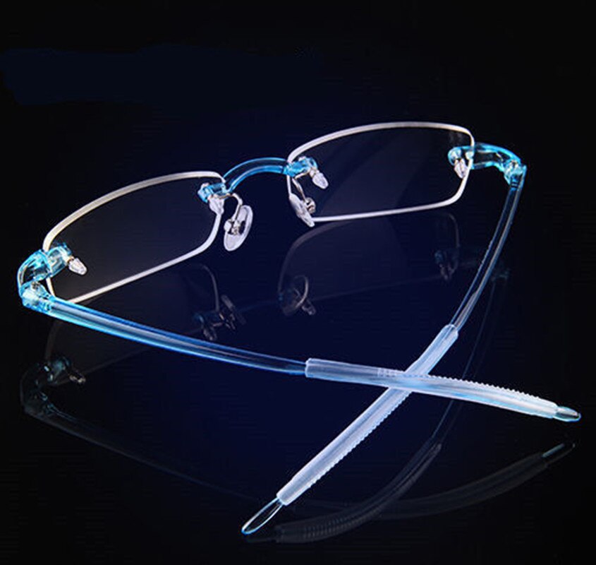 TR90 gafas sin marco para hombres y mujeres gafas azul ultraligero monturas flexibles elásticas transparentes lentes transparentes