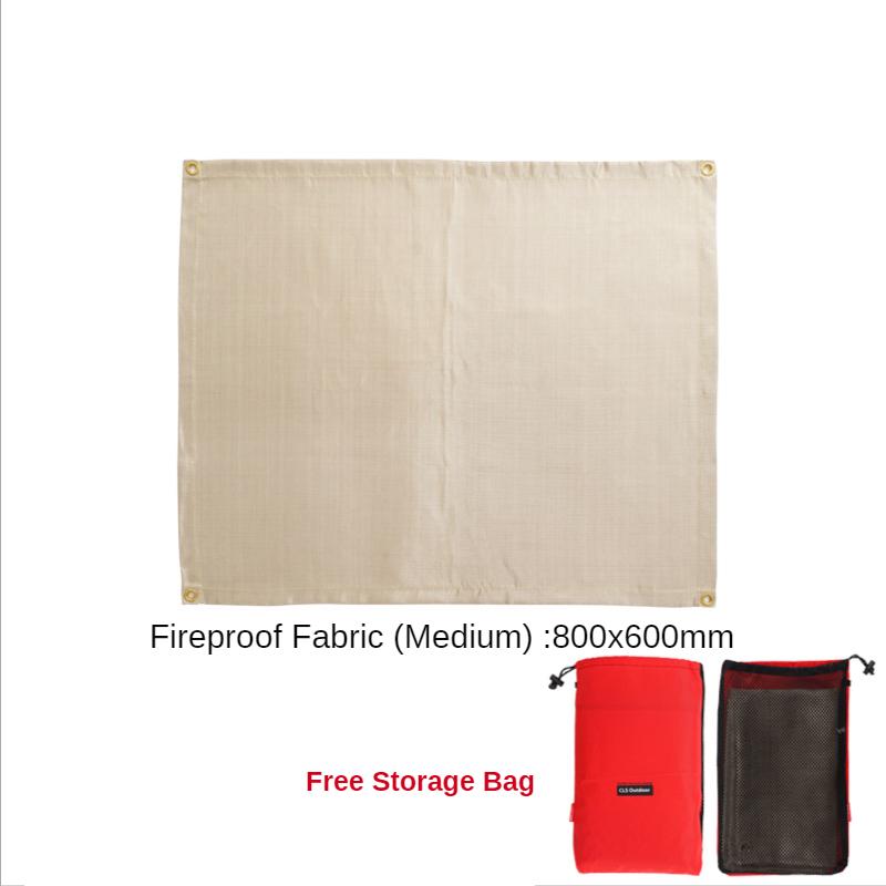 Outdoor Camping Fireproof Cloth Picnic Barbecue Insulation Pad Silicone Coated High Temperature Resistant Flame Retardant Cloth: Fiberglass-Middle