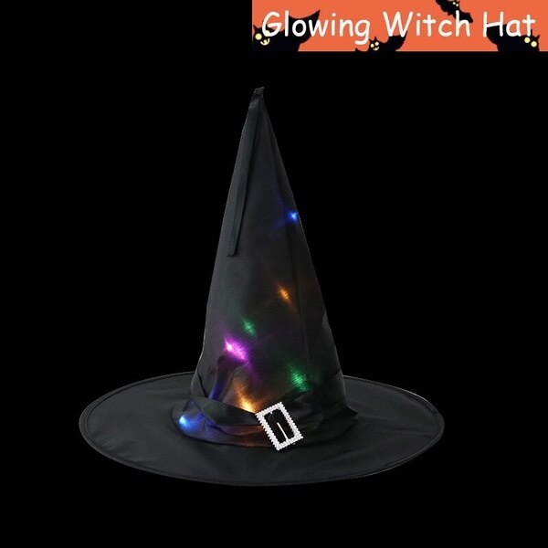 Halloween Cappello della Strega portato Incandescente Incandescente Strega Cappello Appeso Decorazione di Halloween Galleggiante Albero Incandescente Cappello per I Bambini: 3