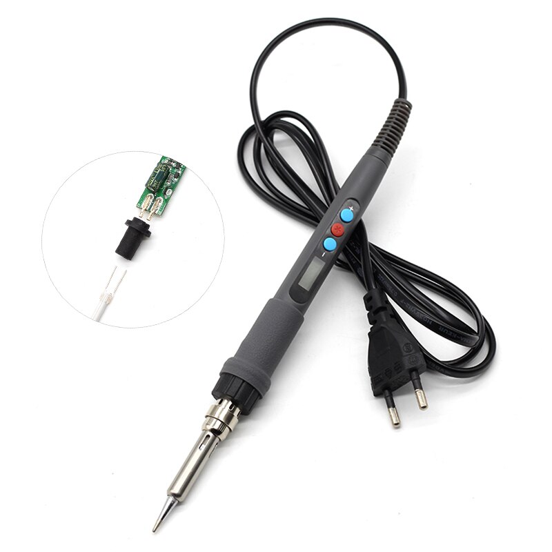 Ferro de solda elétrico digital, temperatura ajustável ferro de solda estação de solda ferramentas de reparo 220v 60w ponta de cerâmica 900m vs 936d