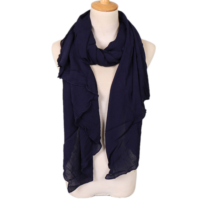 Llaven – foulard froissé pour femmes, hijab de luxe, 100% rayonne, châle froissé, couleur unie, écharpe musulmane, grande taille 180x95cm: 4