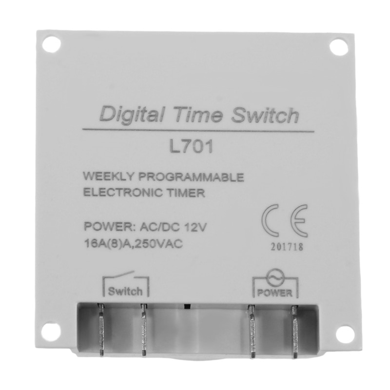 DC 12V Digital LCD Programmable Timer Relay Time of Weekly Electronic Programmable Electronic Timer Switch