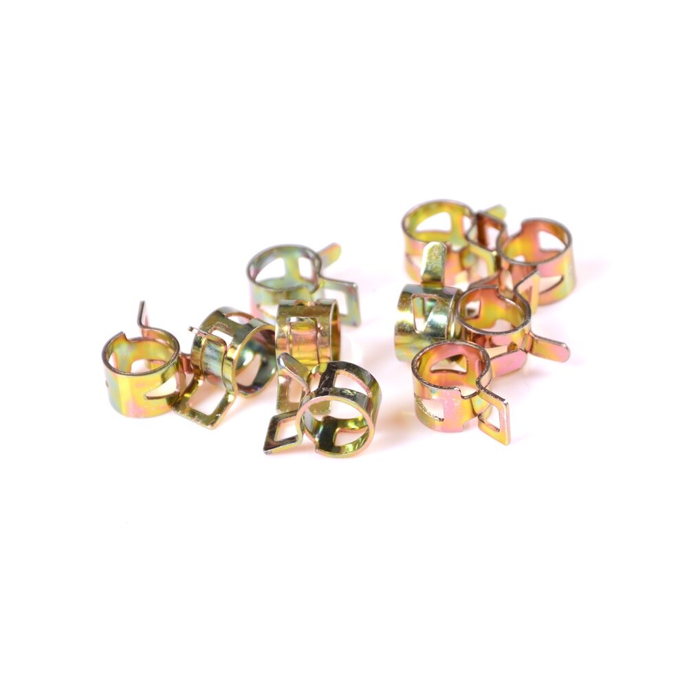 Motorcycle 5-10mm Spring Clip Vacuum Fuel Hose Line Silicone Pipe Tube Band Clamps Fastener 10Pcs/lot