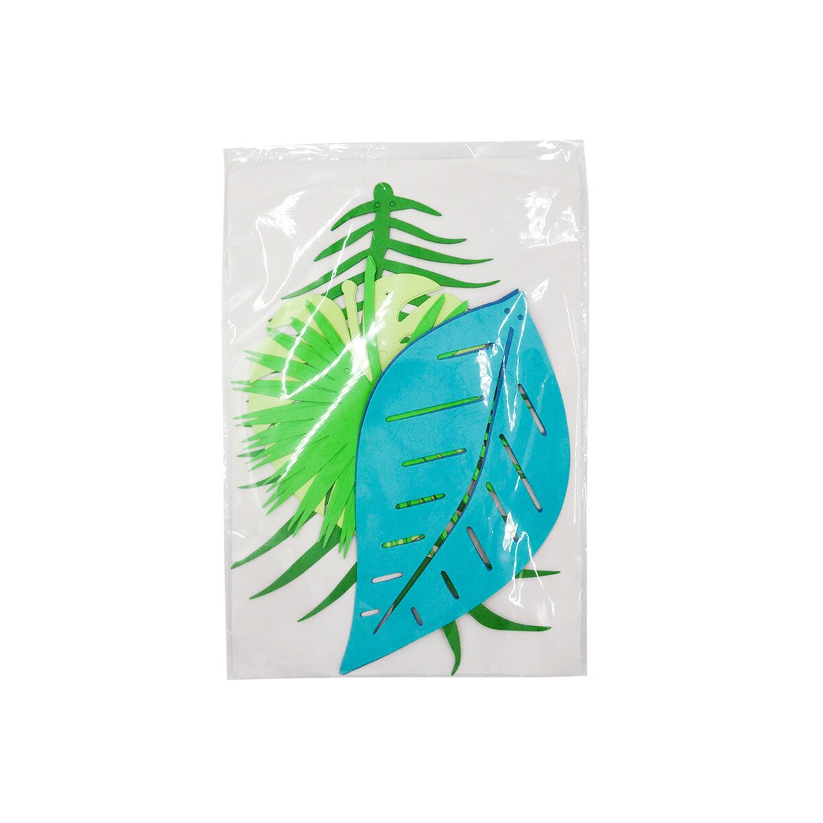 Blatt Flagge Dekoration 12 stücke einstellen von Anlage Blätter tropisch Thema Party Blumen Ornamente Fahnen Klassenzimmer Fenster Dekoration: groß Baum Blatt einstellen